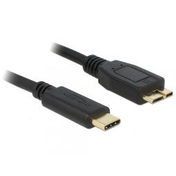 Cablu SuperSpeed USB 3.1 tip C (host) la micro USB-B (device) T-T 1m, Delock 83677
