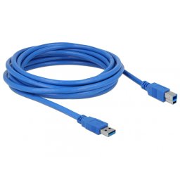 Cablu USB 3.0 tip A la tip B 5m T-T albastru, Delock 82582