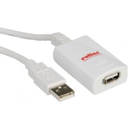 Cablu prelungitor USB 2.0 activ T-M 5m, Roline 12.04.1088