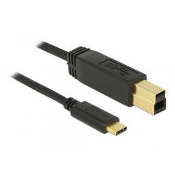 Cablu USB 3.1 Gen 2 (10 Gbps) tip C la tip B T-T 1m, Delock 83675