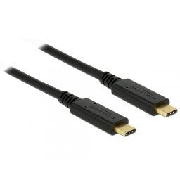 Cablu USB 3.1 Gen2 Tip C la tip C T-T 0.5m 5A E-Marker, Delock 85529