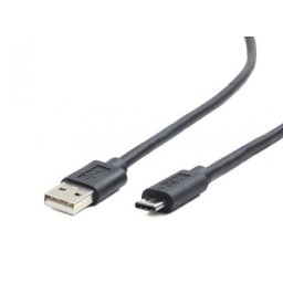 Cablu USB 2.0 la USB-C 1m T-T Negru, Gembird CCP-USB2-AMCM-1M