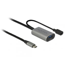 Cablu activ USB 3.1-C Gen 1 la USB-A T-M 5m Negru, Delock 85391