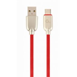 Cablu USB 2.0 la USB-C Premium 2m Rosu, Gembird CC-USB2R-AMCM-2M-R