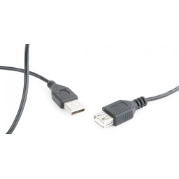 Cablu prelungitor USB 2.0 T-M 75cm Negru, Gembird CC-USB2-AMAF-75CM/300-BK