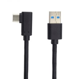 Cablu USB 3.0-C unghi 90 grade la USB-A 1m T-T Negru, KU31CZ1BK