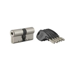 Butuc usa 33 x 33 mm, standard, nichel mat, inalta siguranta COBRA 2+, 5 chei cu pompe si card proprietate, THIRARD