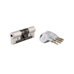 Butuc usa 43 x 43 mm, standard, nichel mat, inalta siguranta COBRA 2+, 3 chei cu pompe si card proprietate