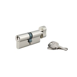 Butuc usa 30 x 40 mm, cu buton, nichelat, STD, 3 chei