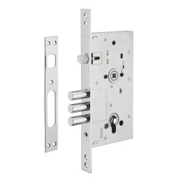 Broască îngropată ușă metalică sau de lemn, 60 x 85 mm, pentru cilindru cu profil european, THIRARD