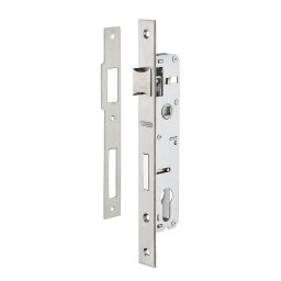 Broască ușă metalică/PVC de intrare, îngropată, 20 x 85 mm, pentru cilindru cu profil european, THIRARD