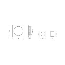 Accesorii pentru broasca usa culisanta, ingropata, ax 50 mm, crom satinat, THIRARD