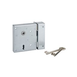 Broasca aplicata ALSACE, ax 60 mm, sens deschidere dreapta, incuiere prin a€žtragerea€, 2 chei caneluri, zincat, THIRARD