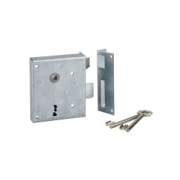 Broasca aplicata ALSACE, ax 60 mm, sens deschidere dreapta, incuiere prin a€žimpingerea€, 2 chei caneluri, zincat, THIRARD