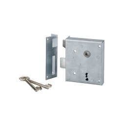 Broasca aplicata ALSACE, ax 60 mm, sens deschidere stanga, incuiere prin a€žimpingerea€, 2 chei caneluri, zincat, THIRARD