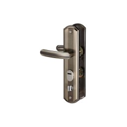 Manere usi metalice, OPTIMUM, placi rotunjite, blocare dreapta