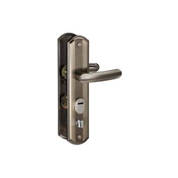 Manere usi metalice, OPTIMUM, placi rotunjite, blocare stanga
