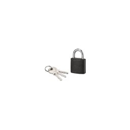 Lacat cu cheie, FASHION LEATHER, 30 mm (negru), THIRARD
