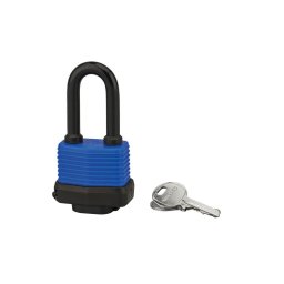 Lacat de exterior, cu cheie, SLICE, 40 mm, toarta semi-inalta, diverse culori, THIRARD