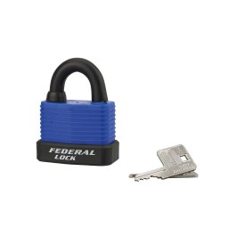 Lacat de exterior, cu cheie, BUMPER, 54 mm, diverse culori, THIRARD