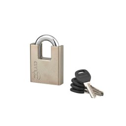 Lacat de santier, cu cheie, QUADRA, 60 mm, toarta protectie anti-spargere, THIRARD
