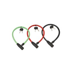 Set 3 antifurturi bicicleta, cu cheie, TWISTY, Ã˜ 5 mm, 50 cm, THIRARD