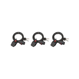 Set de 3 antifurturi bicicleta, cu cheie, TWISTY, 8 mm, 150 cm, THIRARD