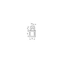 Lacat siguranta industriala, toarta inox Ø 6 x 25 mm (alb), THIRARD