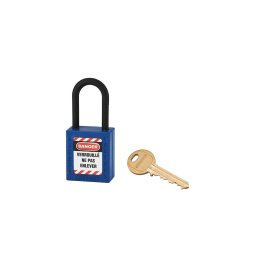 Lacat siguranta industriala, toarta nailon Ø 6 x 38 mm (albastru), THIRARD