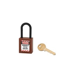 Lacat siguranta industriala, toarta nailon Ø 6 x 38 mm (maro), THIRARD