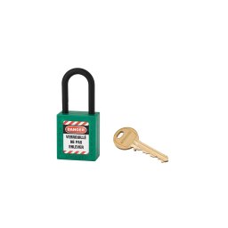 Lacat siguranta industriala, toarta nailon Ø 6 x 38 mm (verde), THIRARD