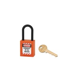 Lacat siguranta industriala, toarta nailon Ø 6 x 38 mm (portocaliu), THIRARD