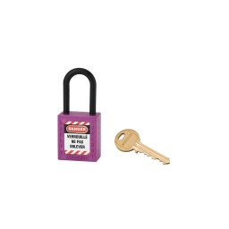 Lacat siguranta industriala, toarta nailon Ø 6 x 38 mm (violet), THIRARD