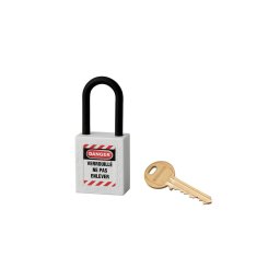 Lacat siguranta industriala, toarta nailon Ø 6 x 38 mm (alb), THIRARD