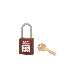 Lacat siguranta industriala, toarta inox Ø 4,76 x 38 mm (maro), THIRARD