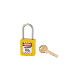 Lacat siguranta industriala, toarta inox Ø 4,76 x 38 mm (galben), THIRARD
