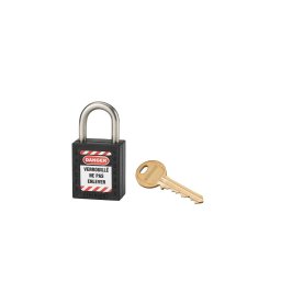 Lacat siguranta industriala, toarta inox Ø 6 x 38 mm (negru), THIRARD