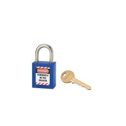 Lacat siguranta industriala, toarta inox Ø 6 x 38 mm (albastru), THIRARD