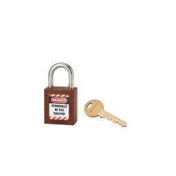 Lacat siguranta industriala, toarta inox Ø 6 x 38 mm (maro), THIRARD