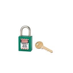 Lacat siguranta industriala, toarta inox Ø 6 x 38 mm (verde), THIRARD