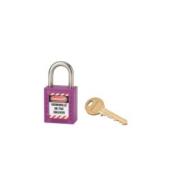 Lacat siguranta industriala, toarta inox Ø 6 x 38 mm (violet), THIRARD