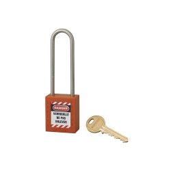 Lacat siguranta industriala, toarta inalta inox Ø 4,76 x 38 mm (portocaliu), THIRARD