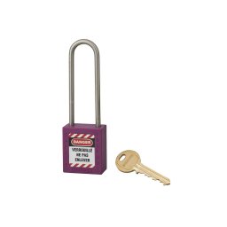 Lacat siguranta industriala, toarta inalta inox Ø 4,76 x 38 mm (violet), THIRARD
