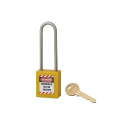 Lacat siguranta industriala, toarta inalta inox Ø 4,76 x 38 mm (galben), THIRARD