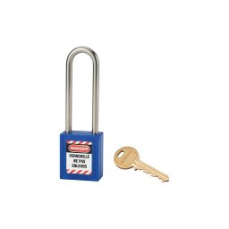 Lacat siguranta industriala, toarta inalta inox Ø 6 x 38 mm (albastru), THIRARD