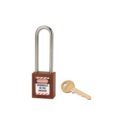 Lacat siguranta industriala, toarta inalta inox Ø 6 x 38 mm (maro), THIRARD