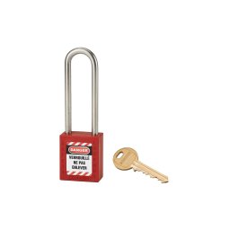 Lacat siguranta industriala, toarta inalta inox Ø 6 x 38 mm (rosu), THIRARD