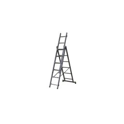 Scara pliabila, 3 tronsoane, 3x9 trepte, lungime 2,60-5,40 m, CLT 3, Centaure