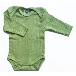 Body Cosilana lână merinos, mătase si bumbac - Moss Green