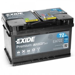 Baterie auto 72Ah Exide Premium 278x175x175 720A 12V